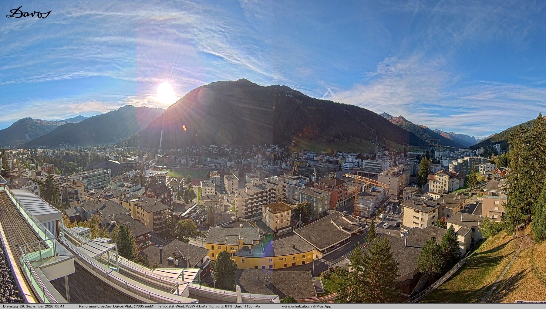 Davos: 180° Panorama mit Jakobshorn