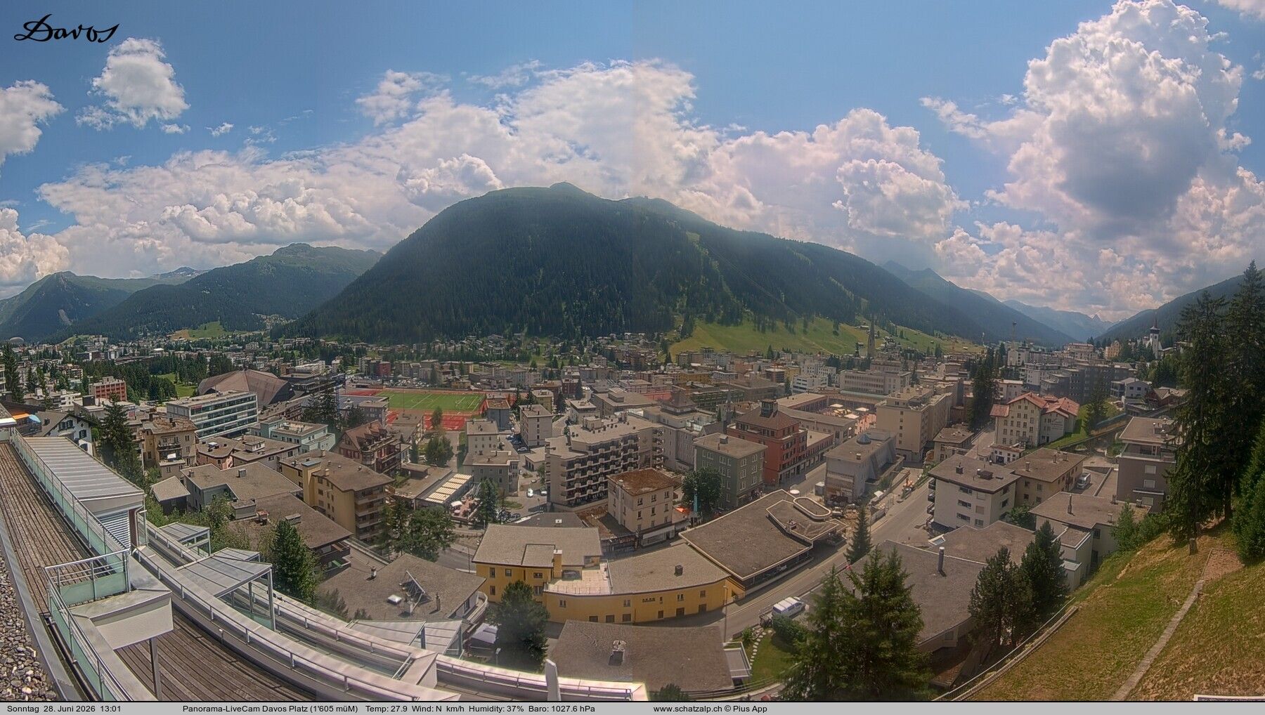 Davos: 180° Panorama mit Jakobshorn