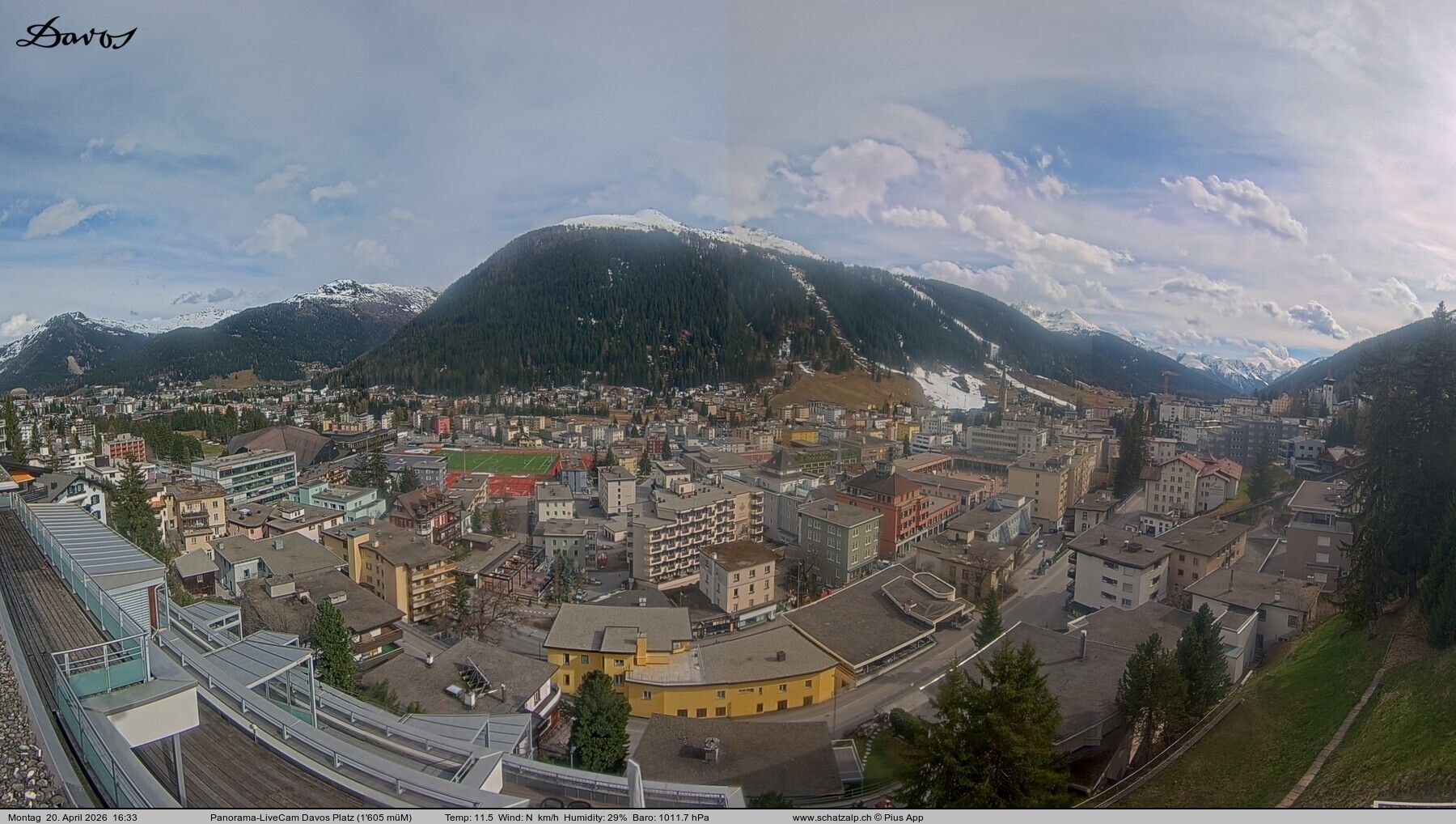 Davos: 180° Panorama mit Jakobshorn