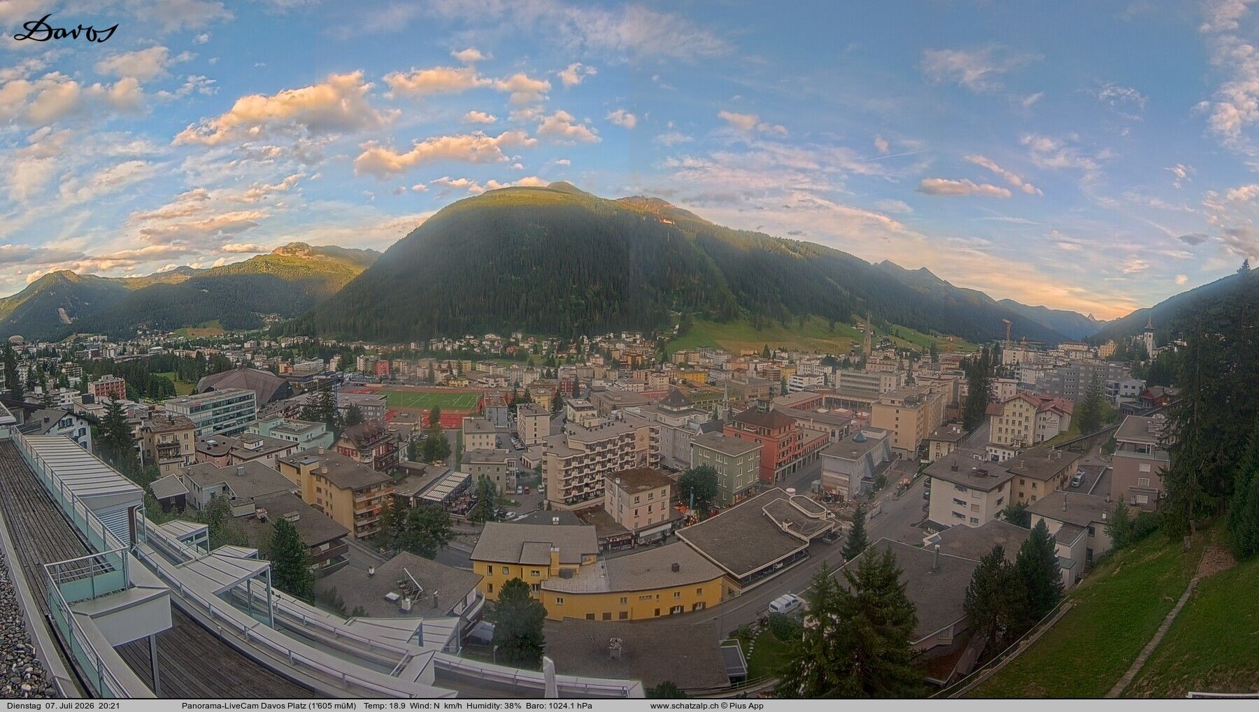 Davos: 180° Panorama mit Jakobshorn