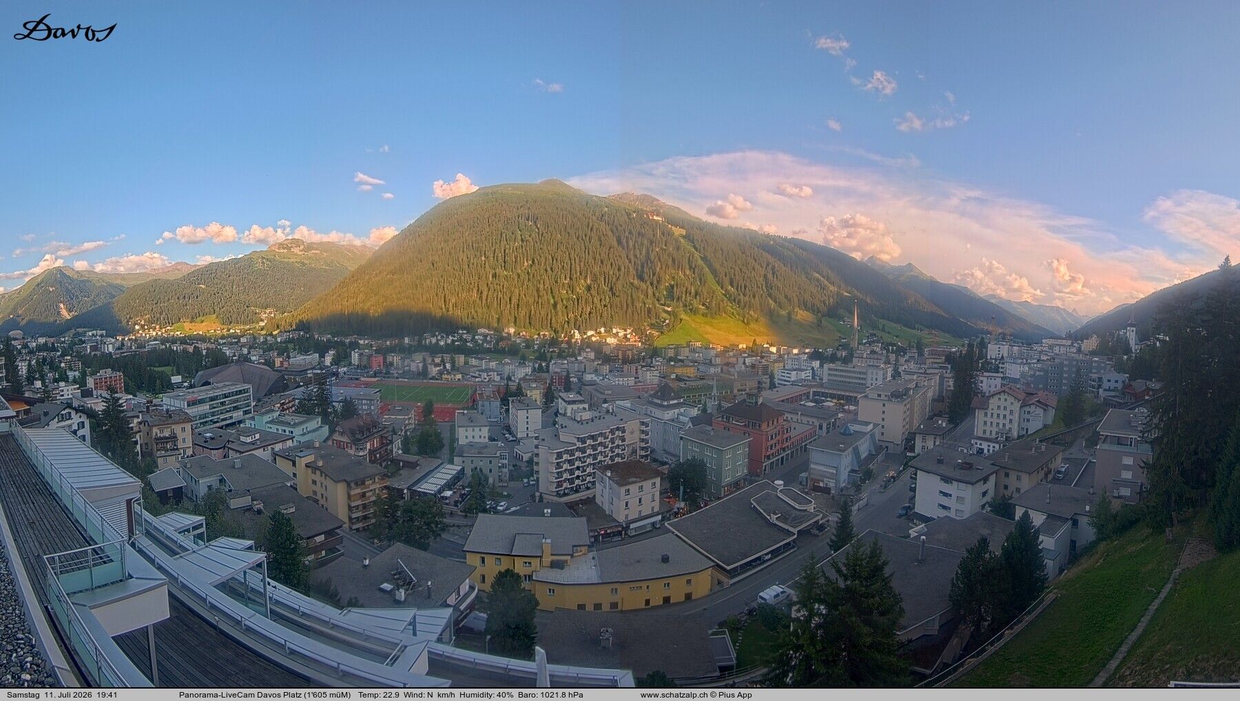 Davos: 180° Panorama mit Jakobshorn