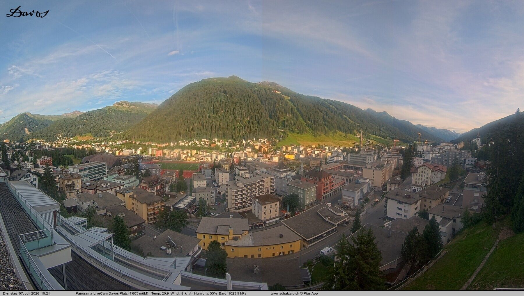 Davos: 180° Panorama mit Jakobshorn