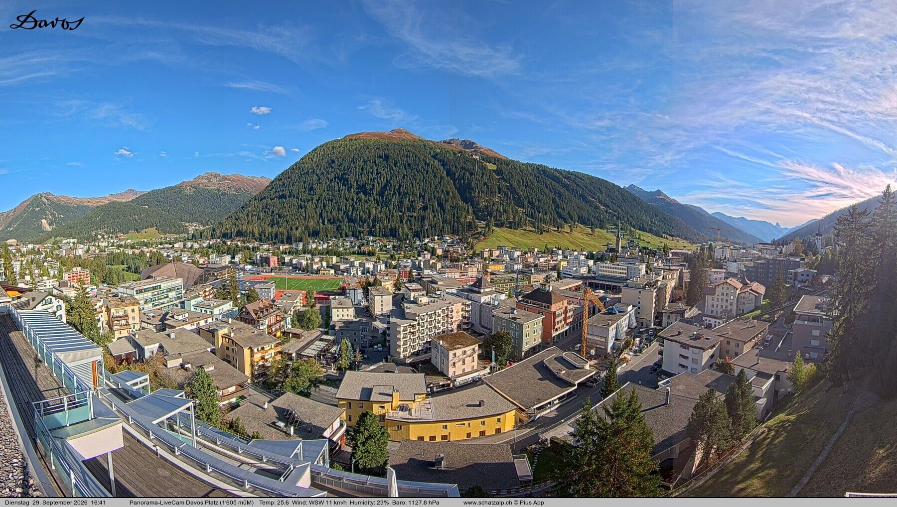 Davos: 180° Panorama mit Jakobshorn