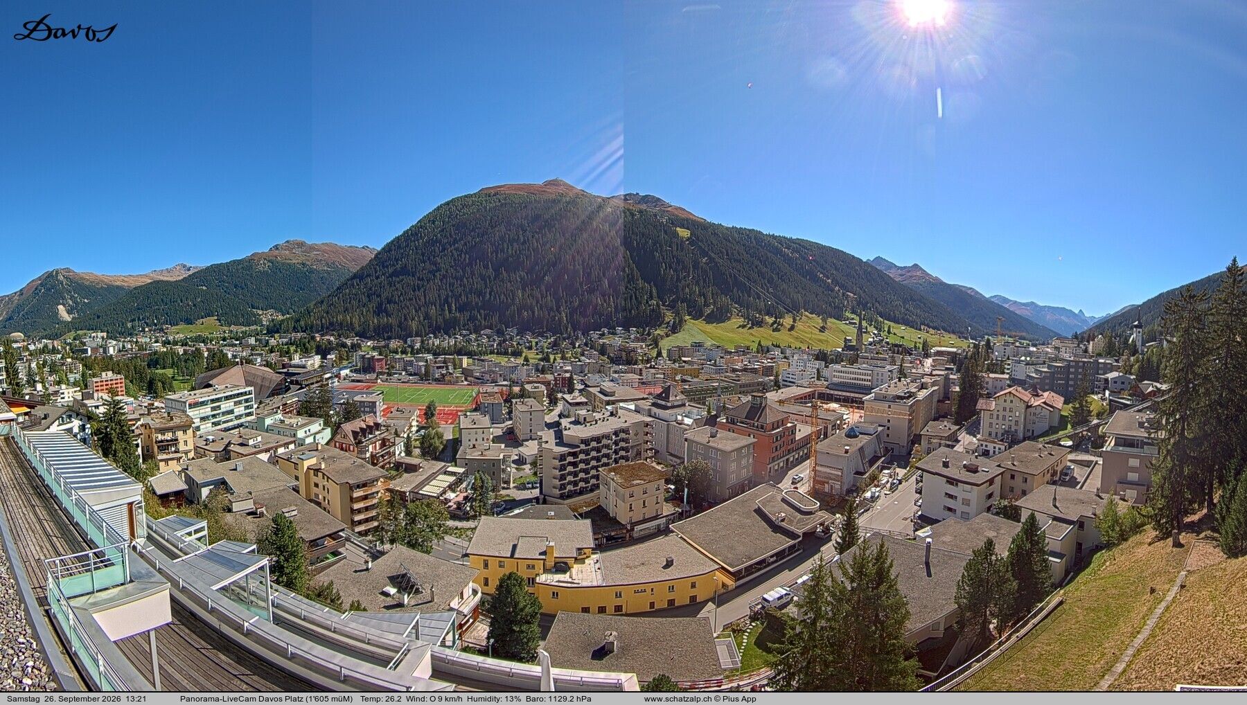 Davos: 180° Panorama mit Jakobshorn