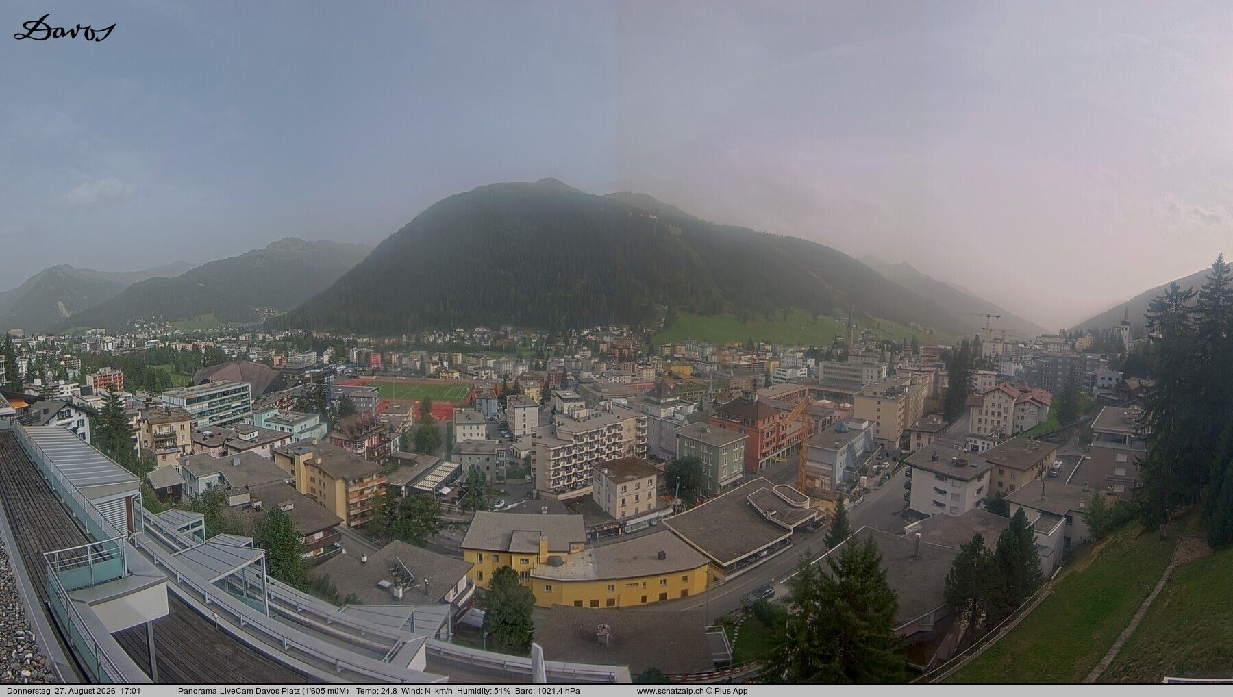 Davos: 180° Panorama mit Jakobshorn