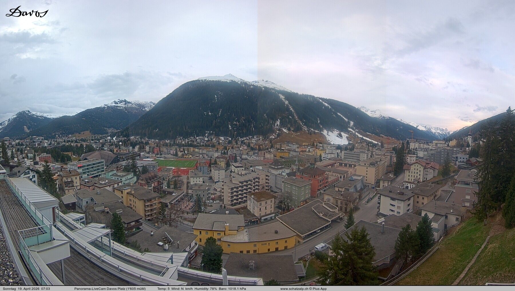 Davos: 180° Panorama mit Jakobshorn