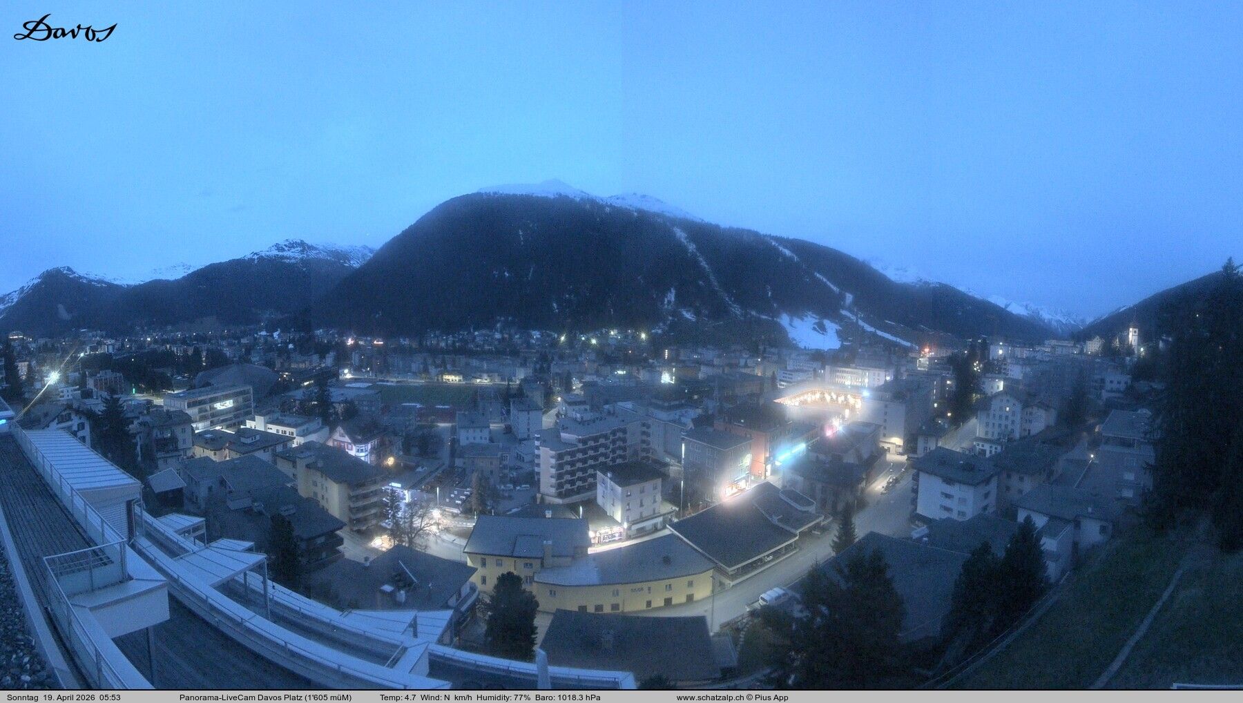 Davos: 180° Panorama mit Jakobshorn