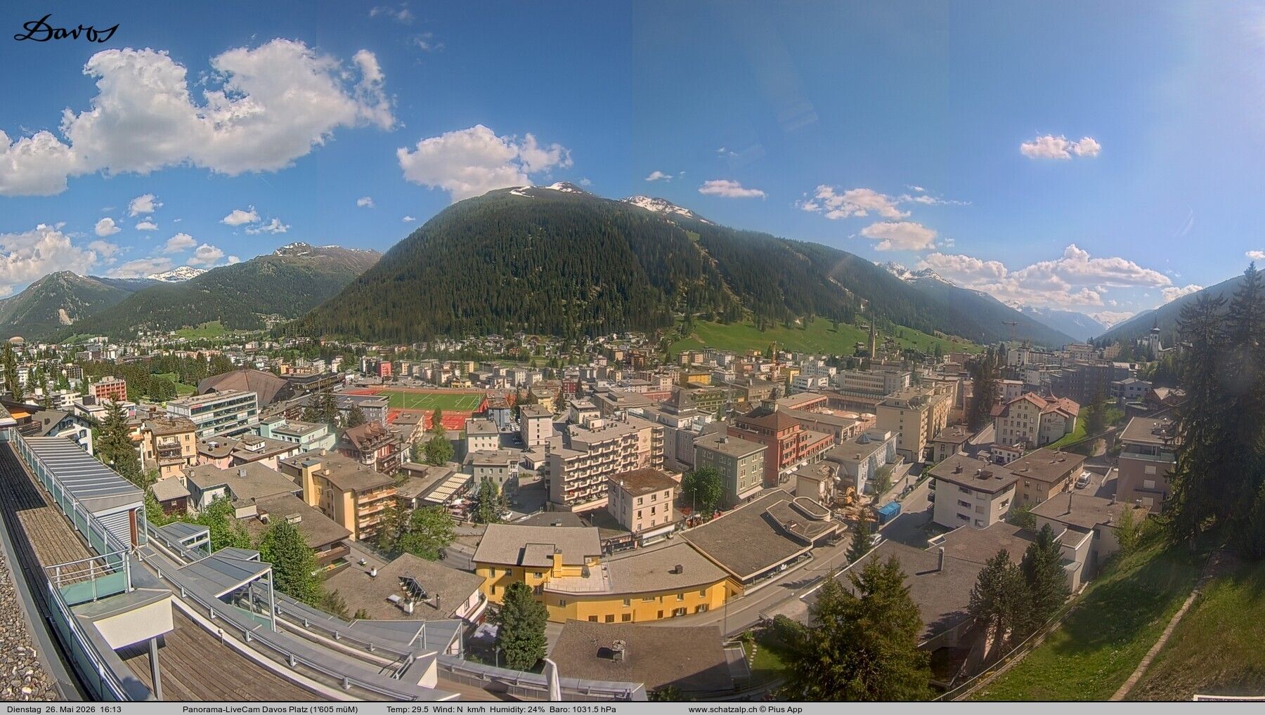 Davos: 180° Panorama mit Jakobshorn