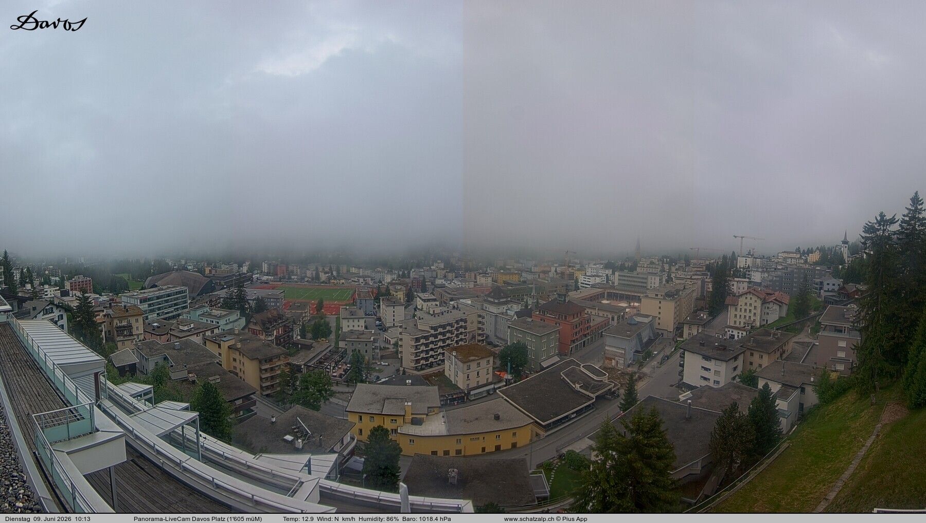 Davos: 180° Panorama mit Jakobshorn