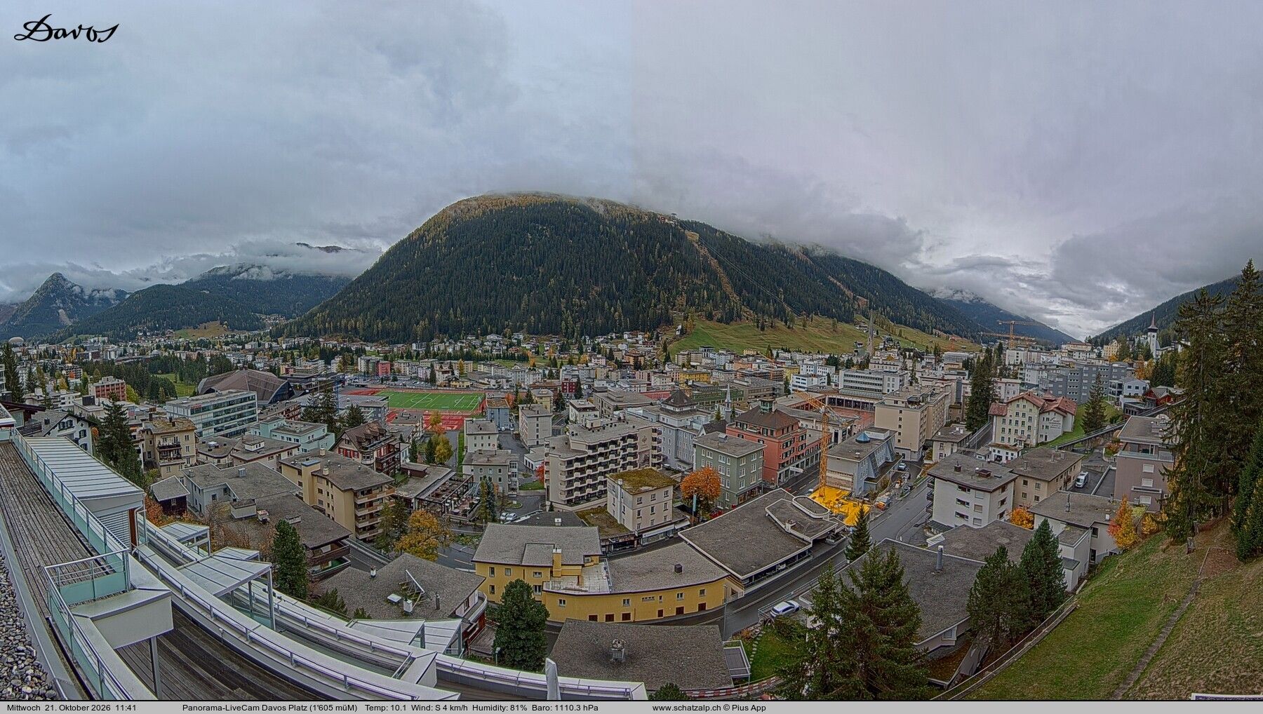 Davos: 180° Panorama mit Jakobshorn