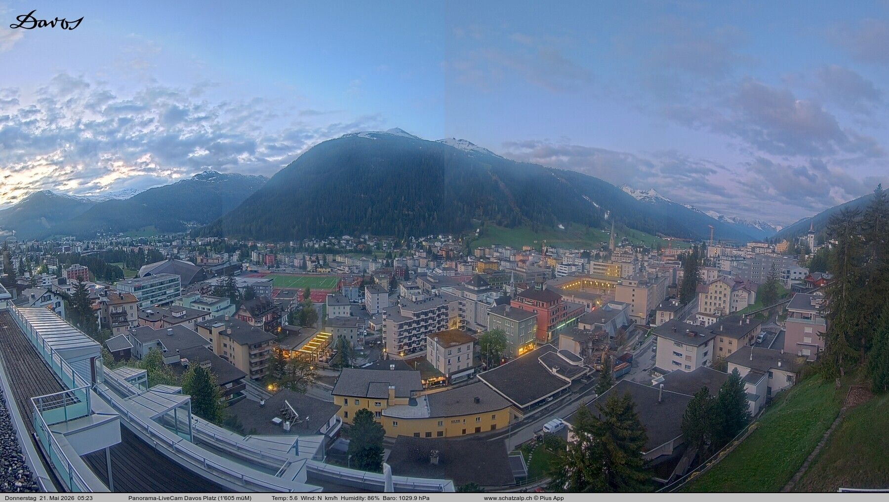 Davos: 180° Panorama mit Jakobshorn
