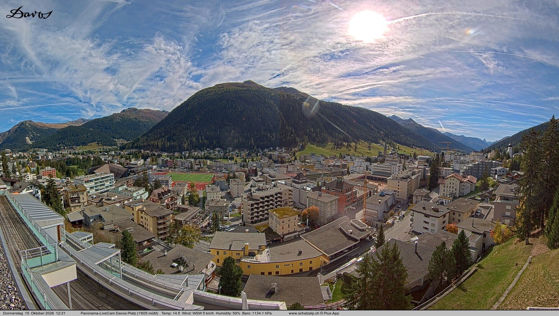 Davos: 180° Panorama mit Jakobshorn
