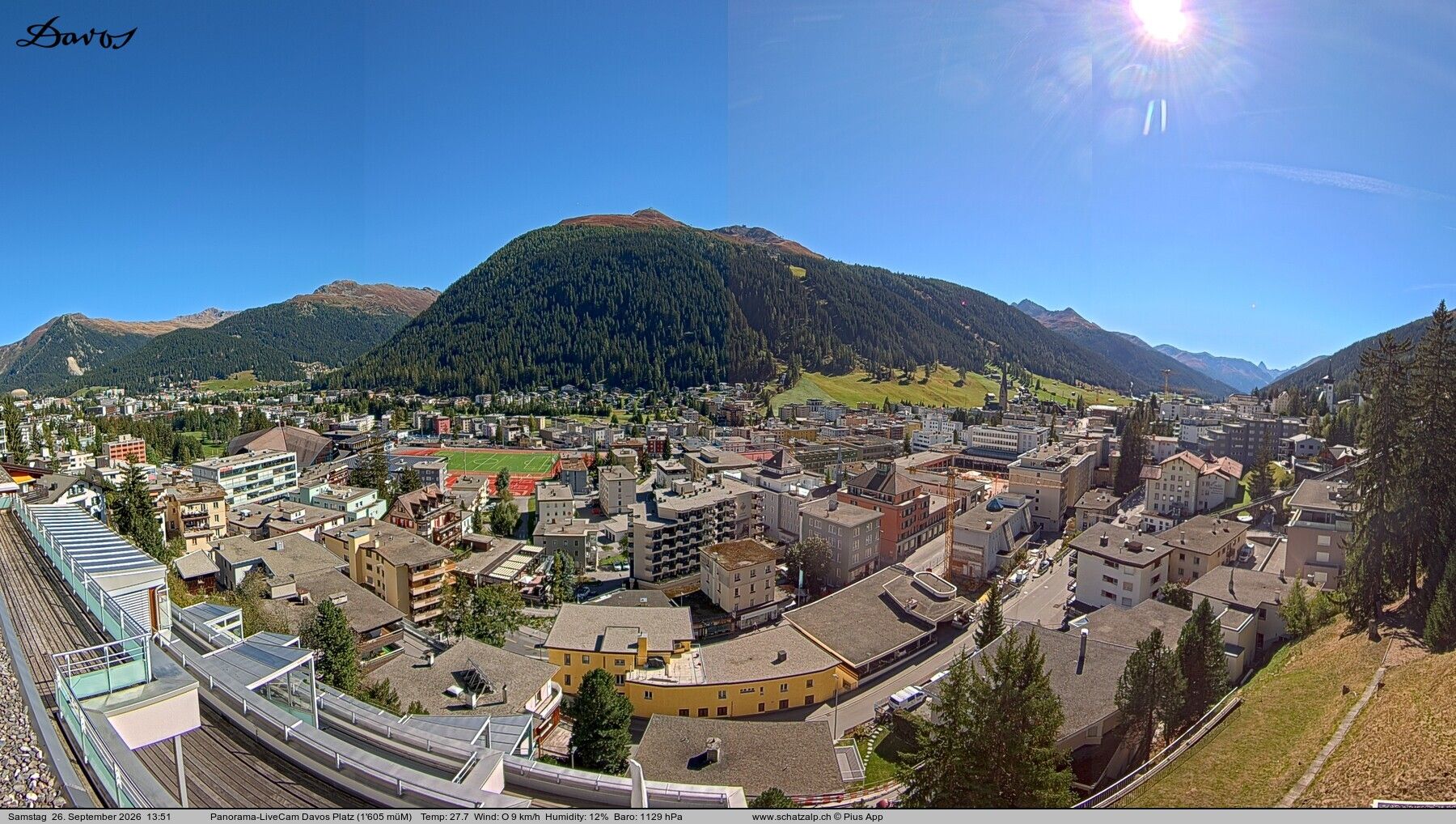 Davos: 180° Panorama mit Jakobshorn