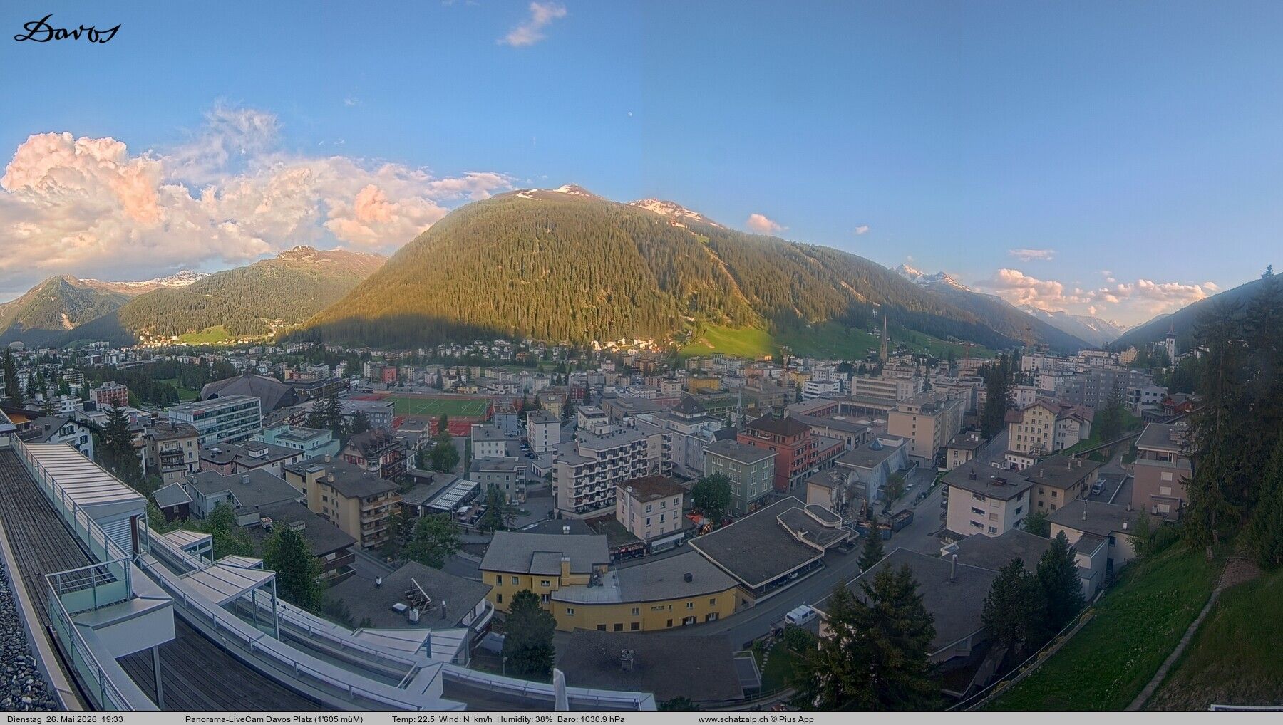 Davos: 180° Panorama mit Jakobshorn