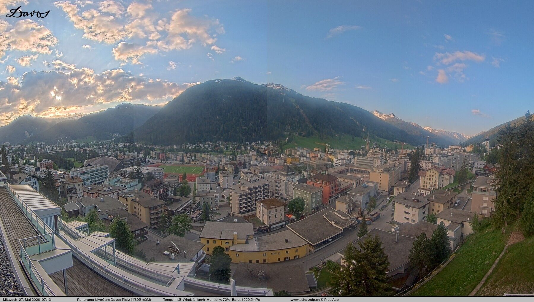 Davos: 180° Panorama mit Jakobshorn