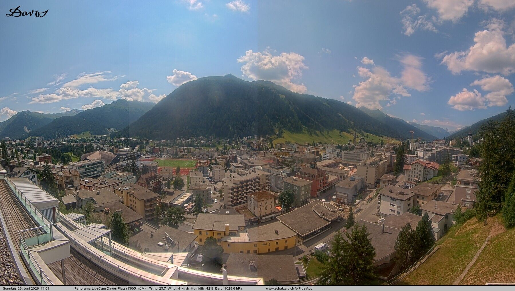 Davos: 180° Panorama mit Jakobshorn