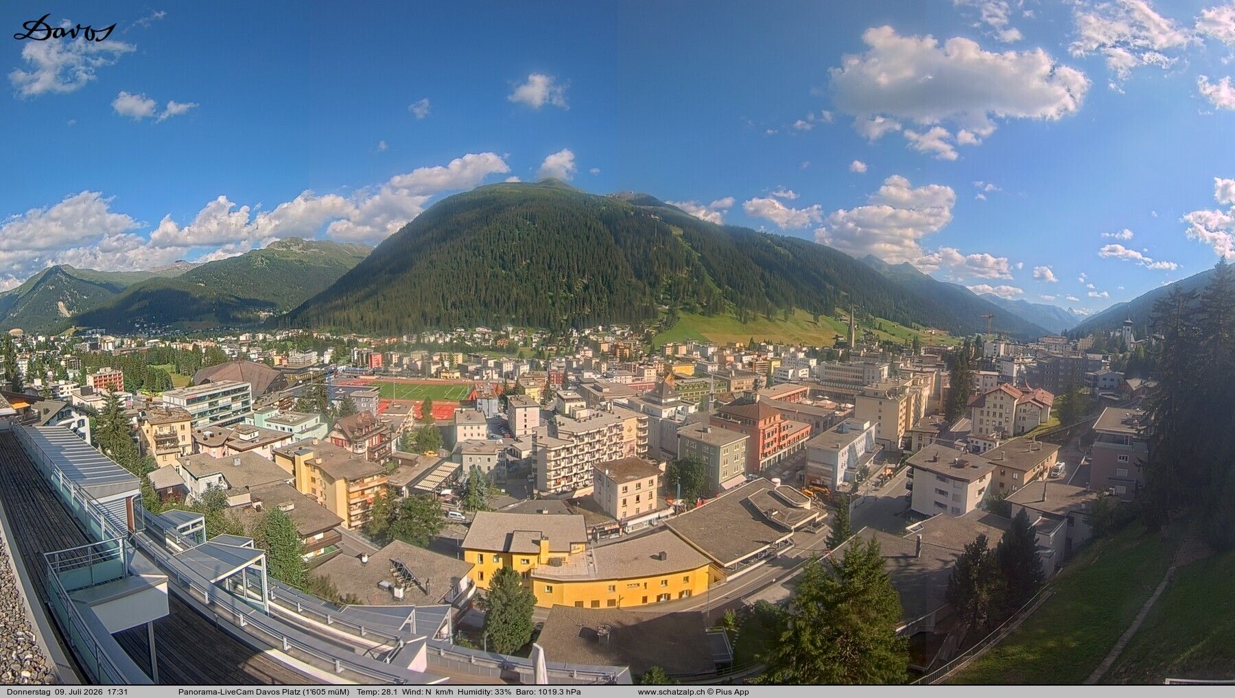Davos: 180° Panorama mit Jakobshorn