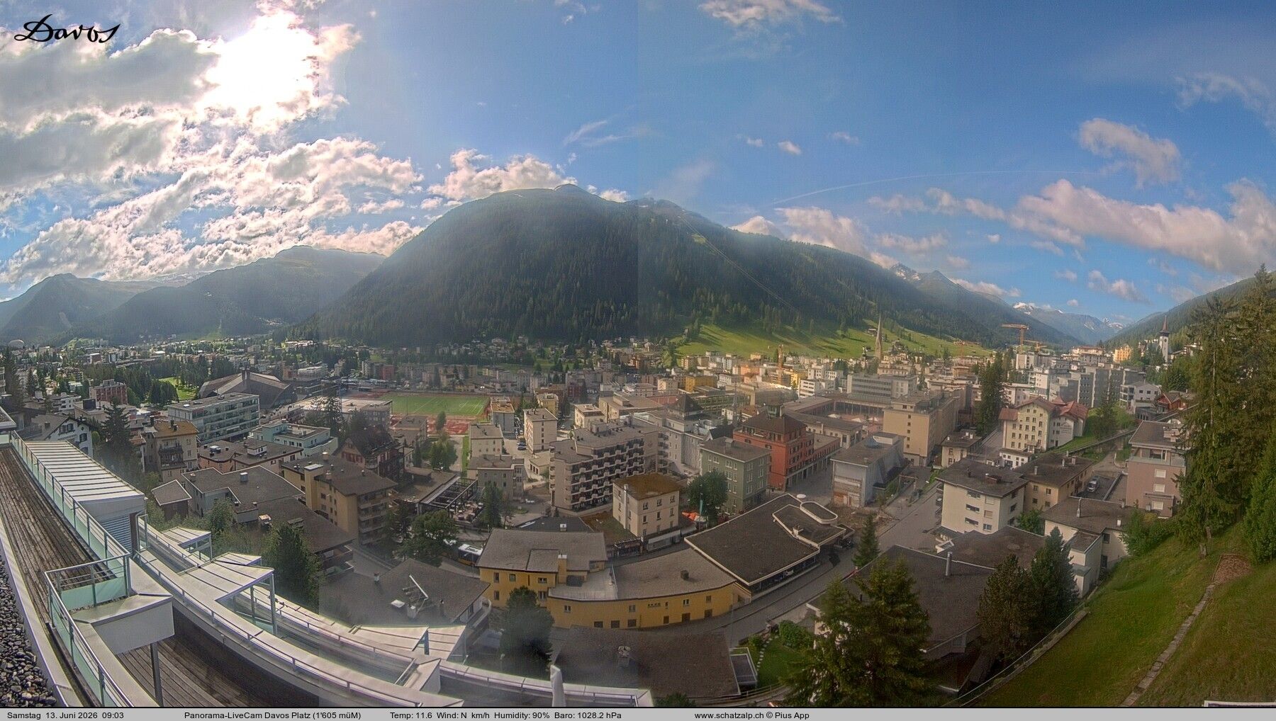 Davos: 180° Panorama mit Jakobshorn