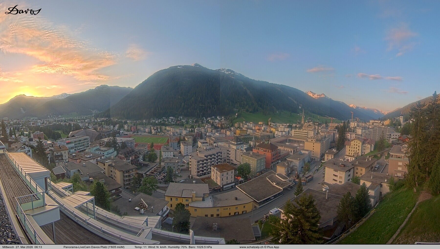 Davos: 180° Panorama mit Jakobshorn