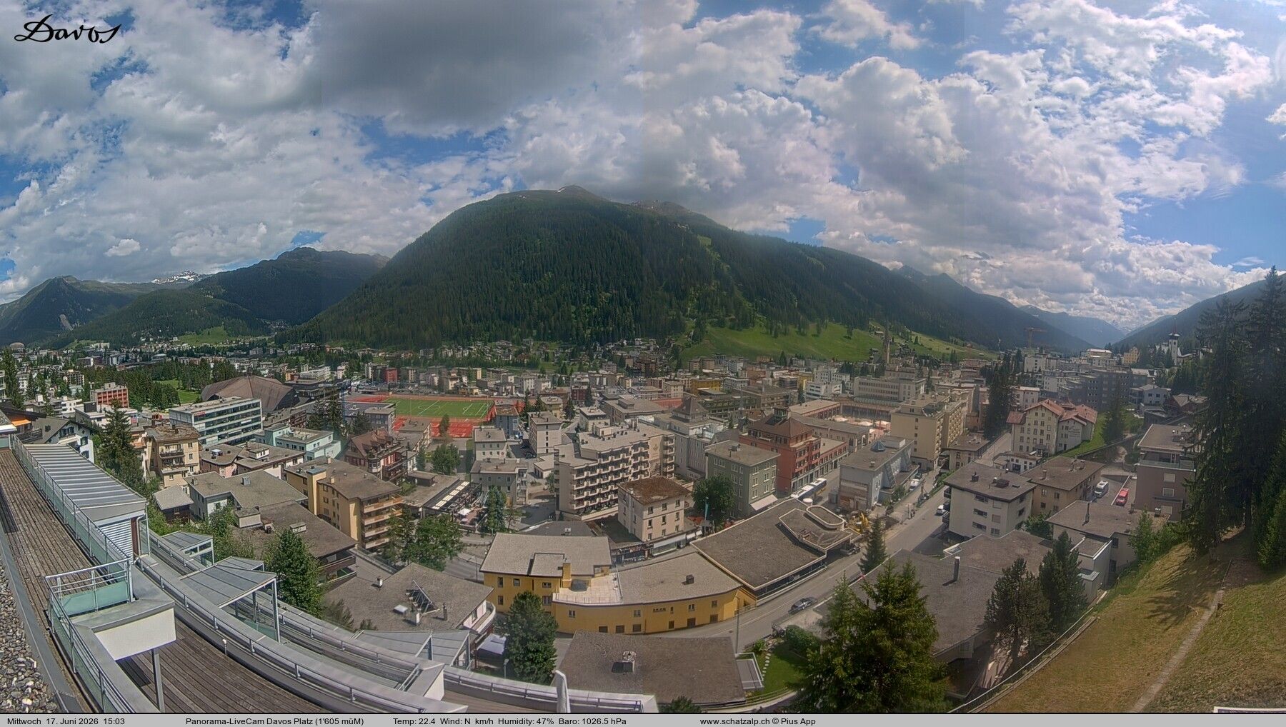 Davos: 180° Panorama mit Jakobshorn