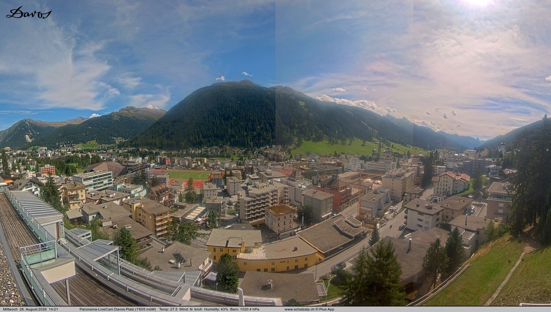 Davos: 180° Panorama mit Jakobshorn