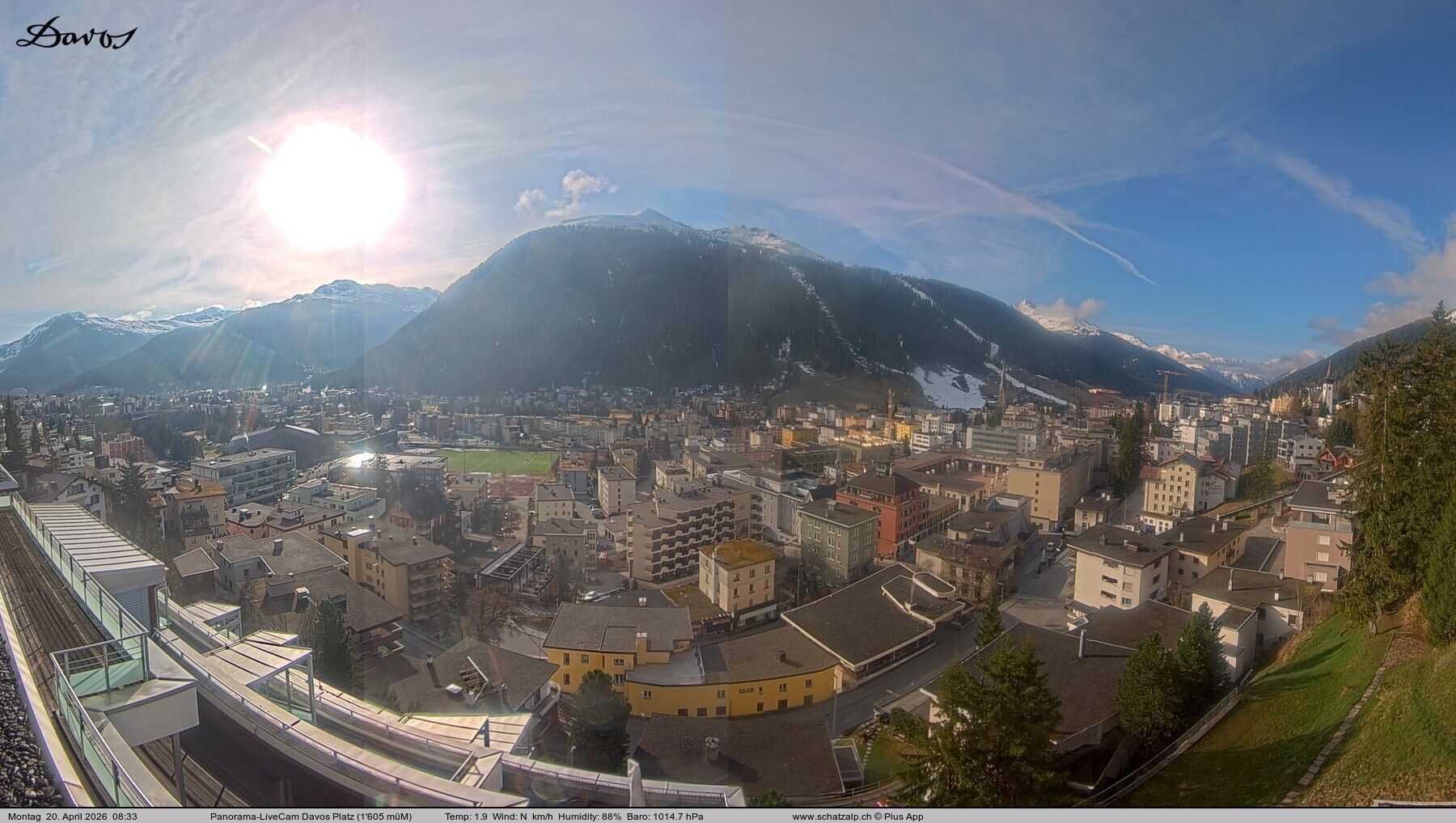 Davos: 180° Panorama mit Jakobshorn