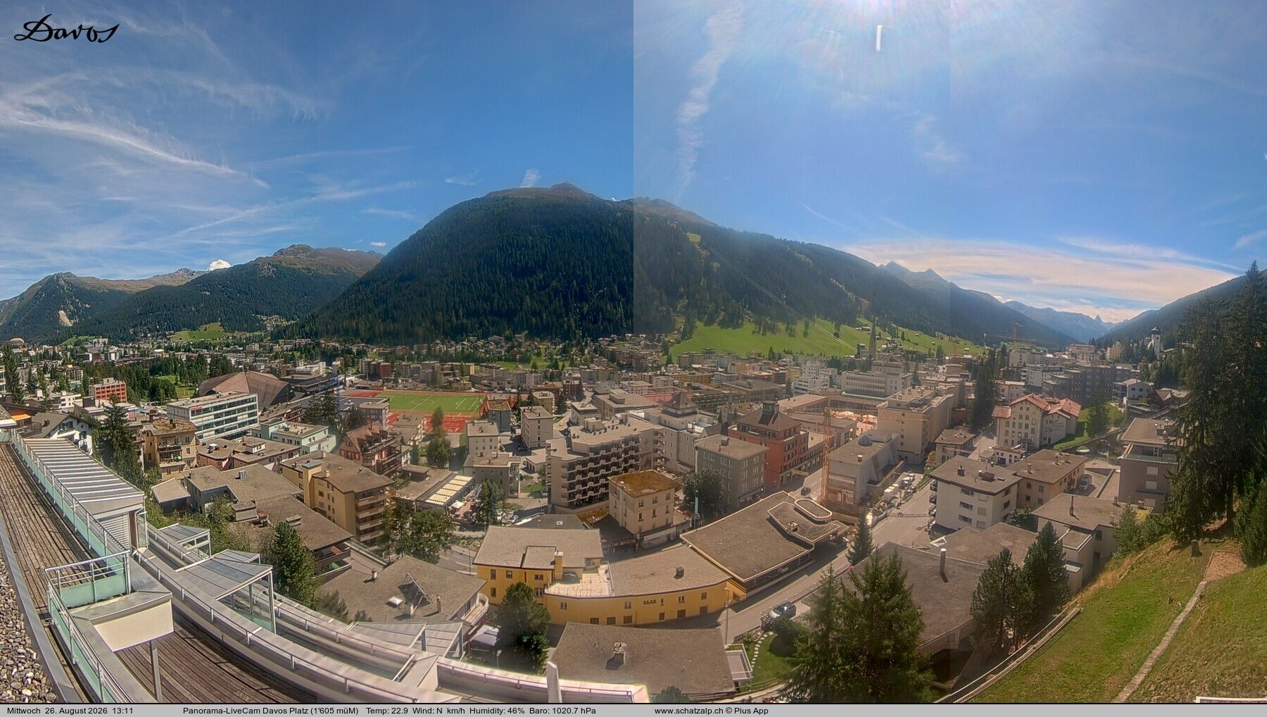 Davos: 180° Panorama mit Jakobshorn