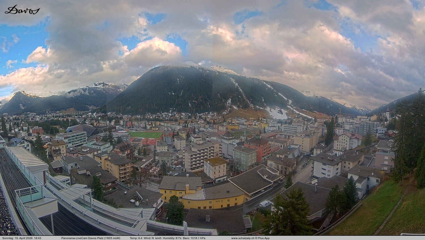 Davos: 180° Panorama mit Jakobshorn