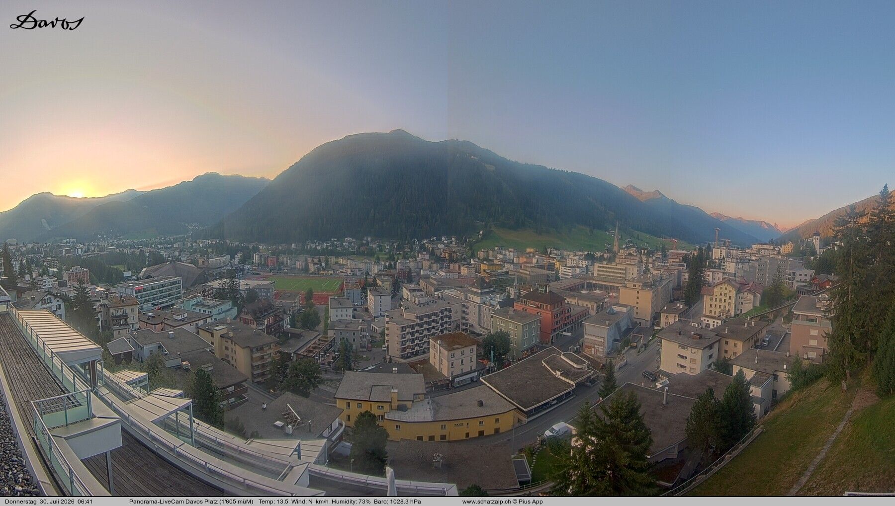Davos: 180° Panorama mit Jakobshorn