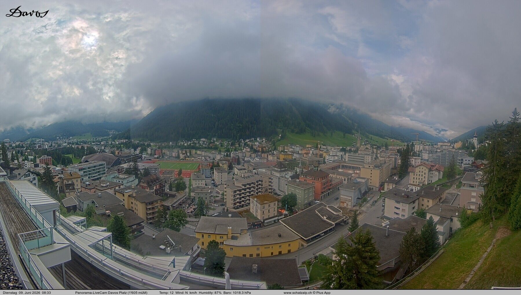 Davos: 180° Panorama mit Jakobshorn