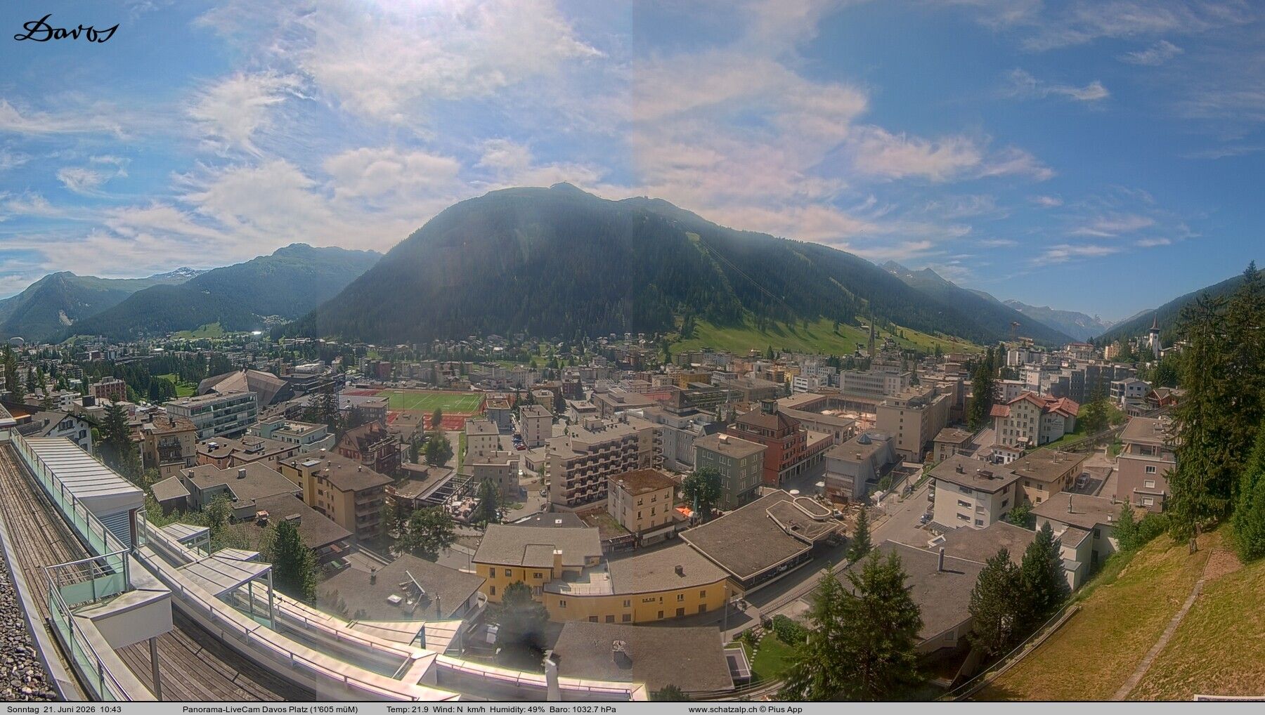 Davos: 180° Panorama mit Jakobshorn