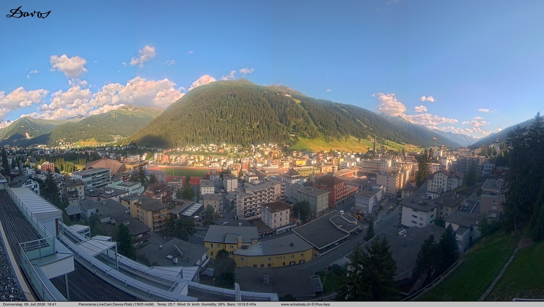 Davos: 180° Panorama mit Jakobshorn
