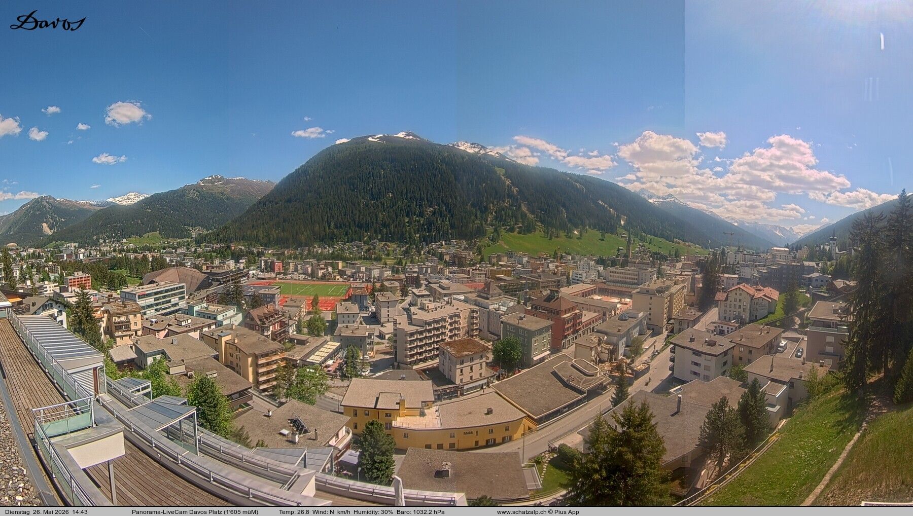 Davos: 180° Panorama mit Jakobshorn