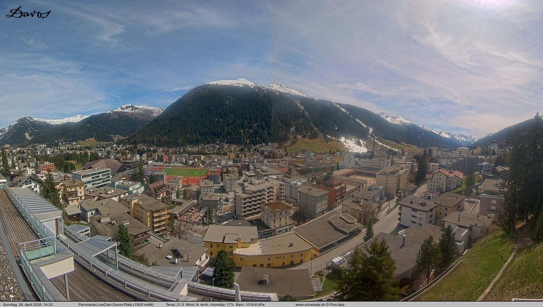 Davos: 180° Panorama mit Jakobshorn