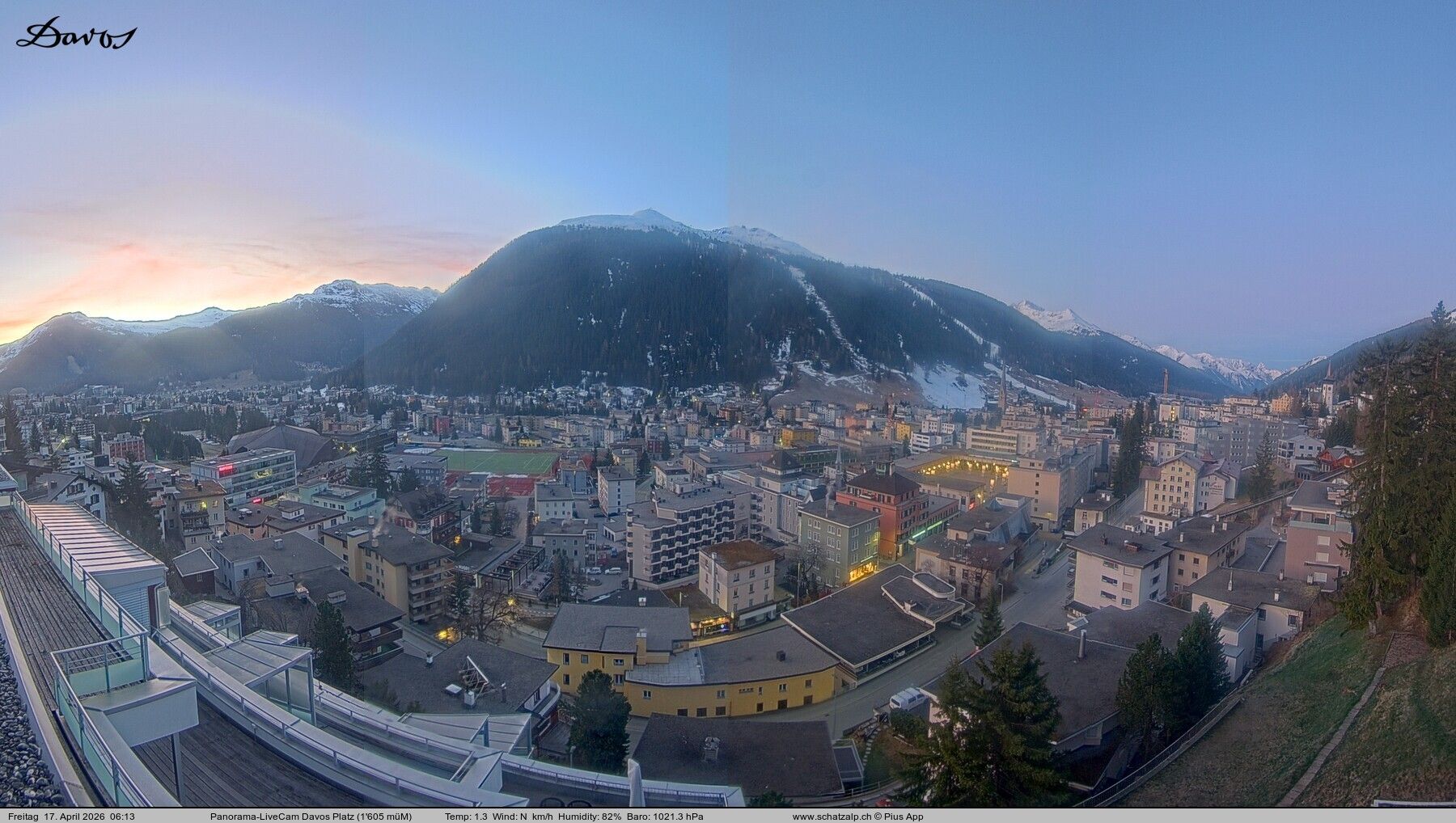 Davos: 180° Panorama mit Jakobshorn