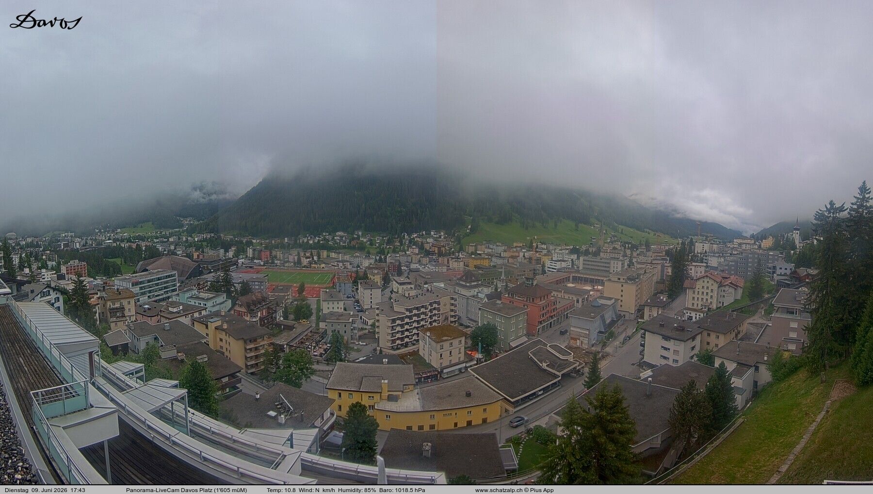 Davos: 180° Panorama mit Jakobshorn