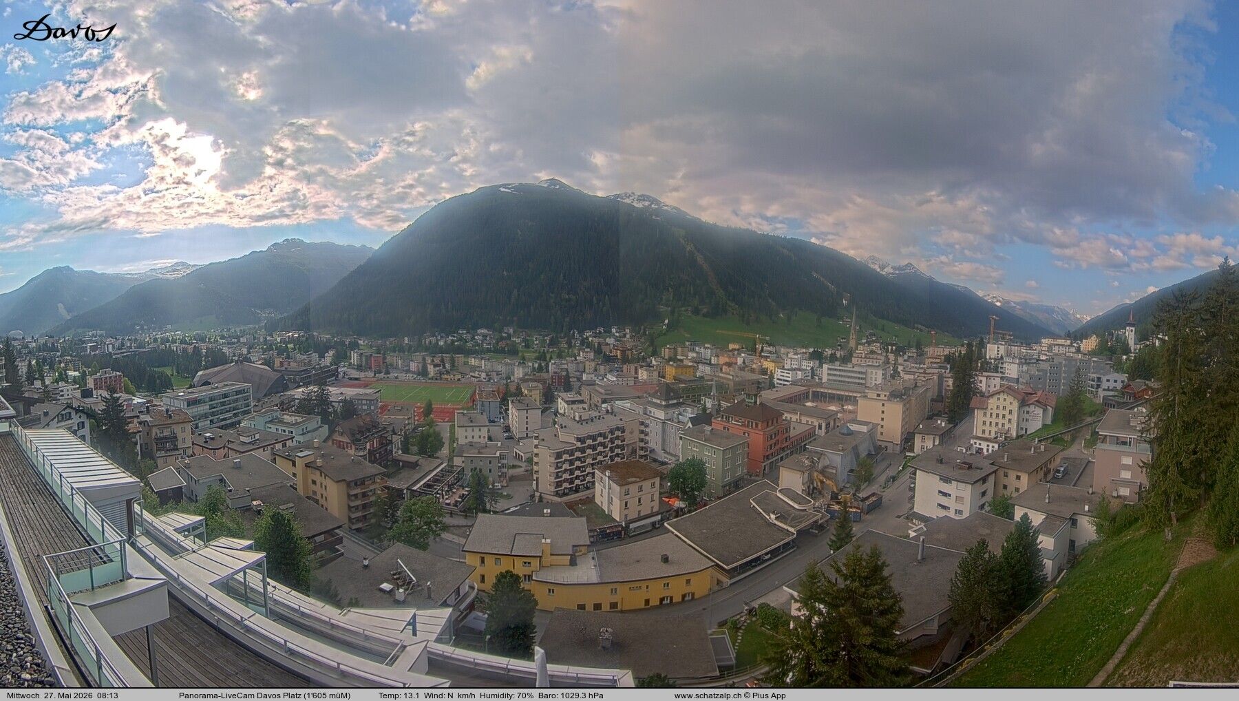 Davos: 180° Panorama mit Jakobshorn