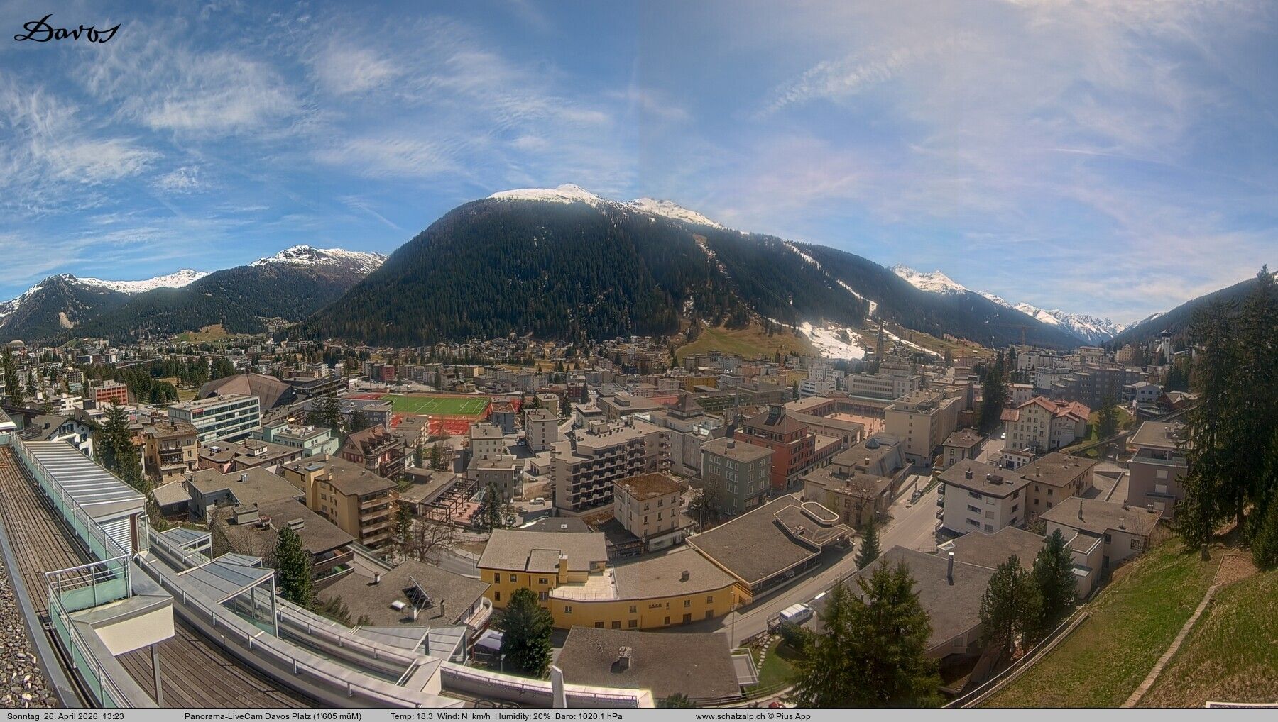 Davos: 180° Panorama mit Jakobshorn