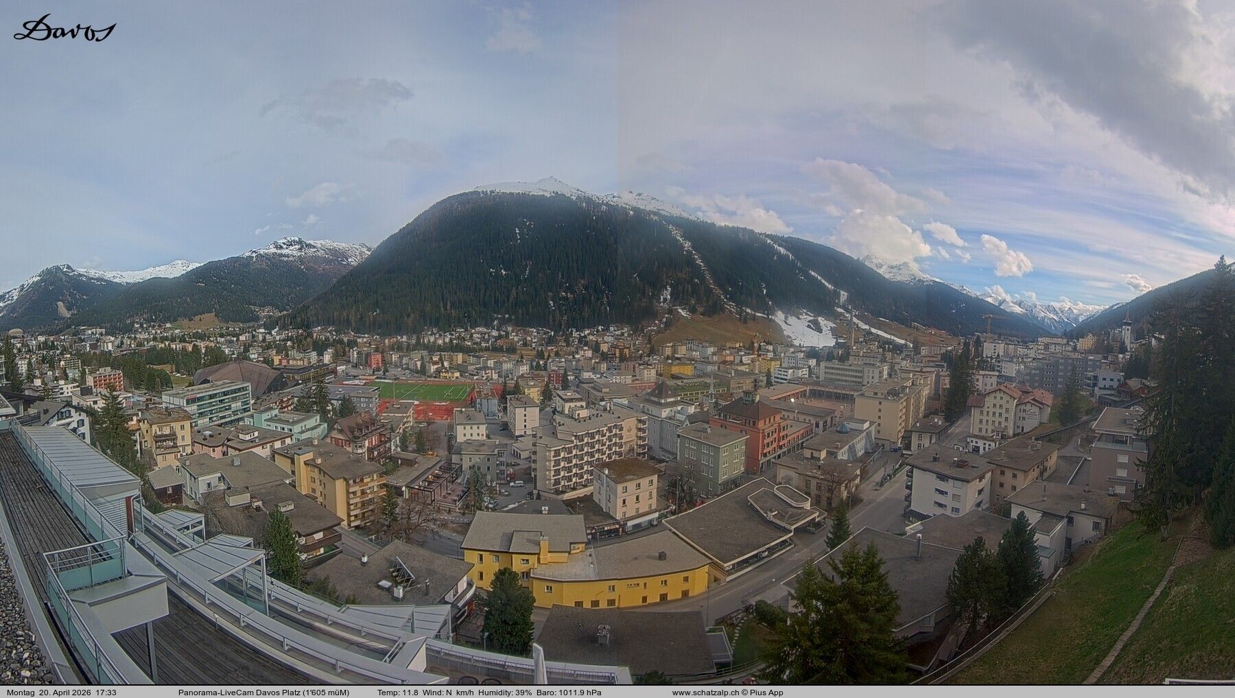 Davos: 180° Panorama mit Jakobshorn