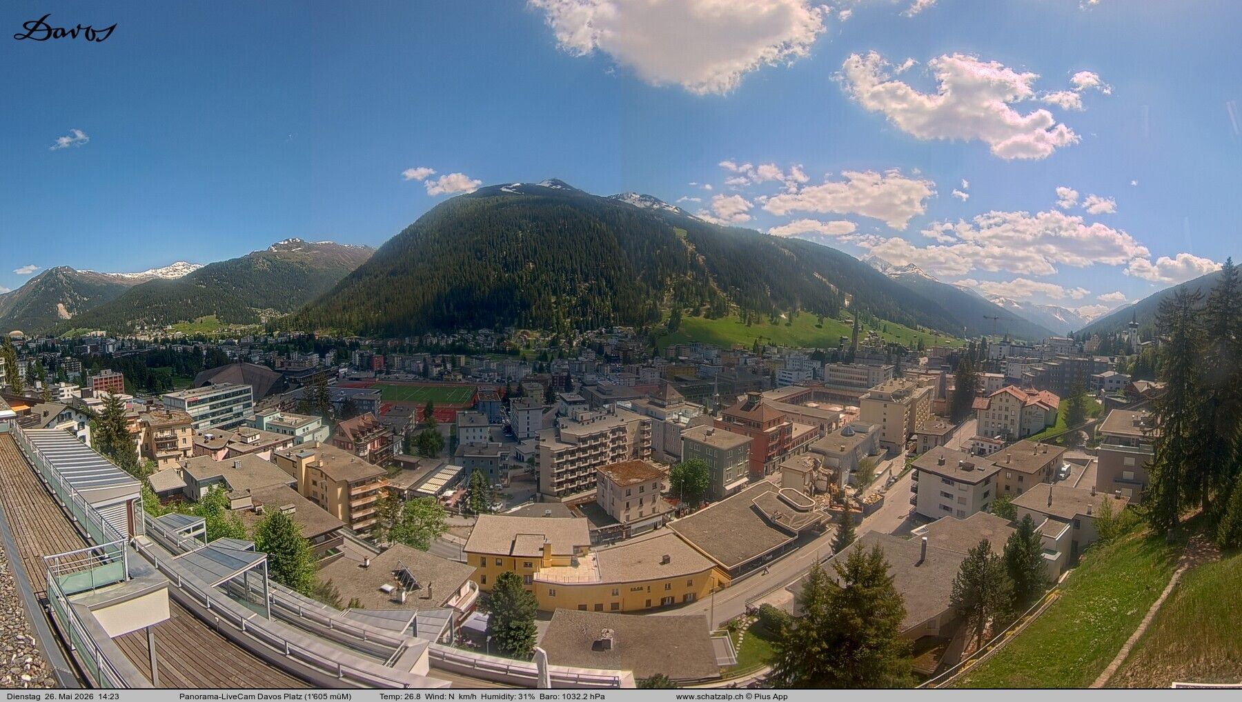 Davos: 180° Panorama mit Jakobshorn