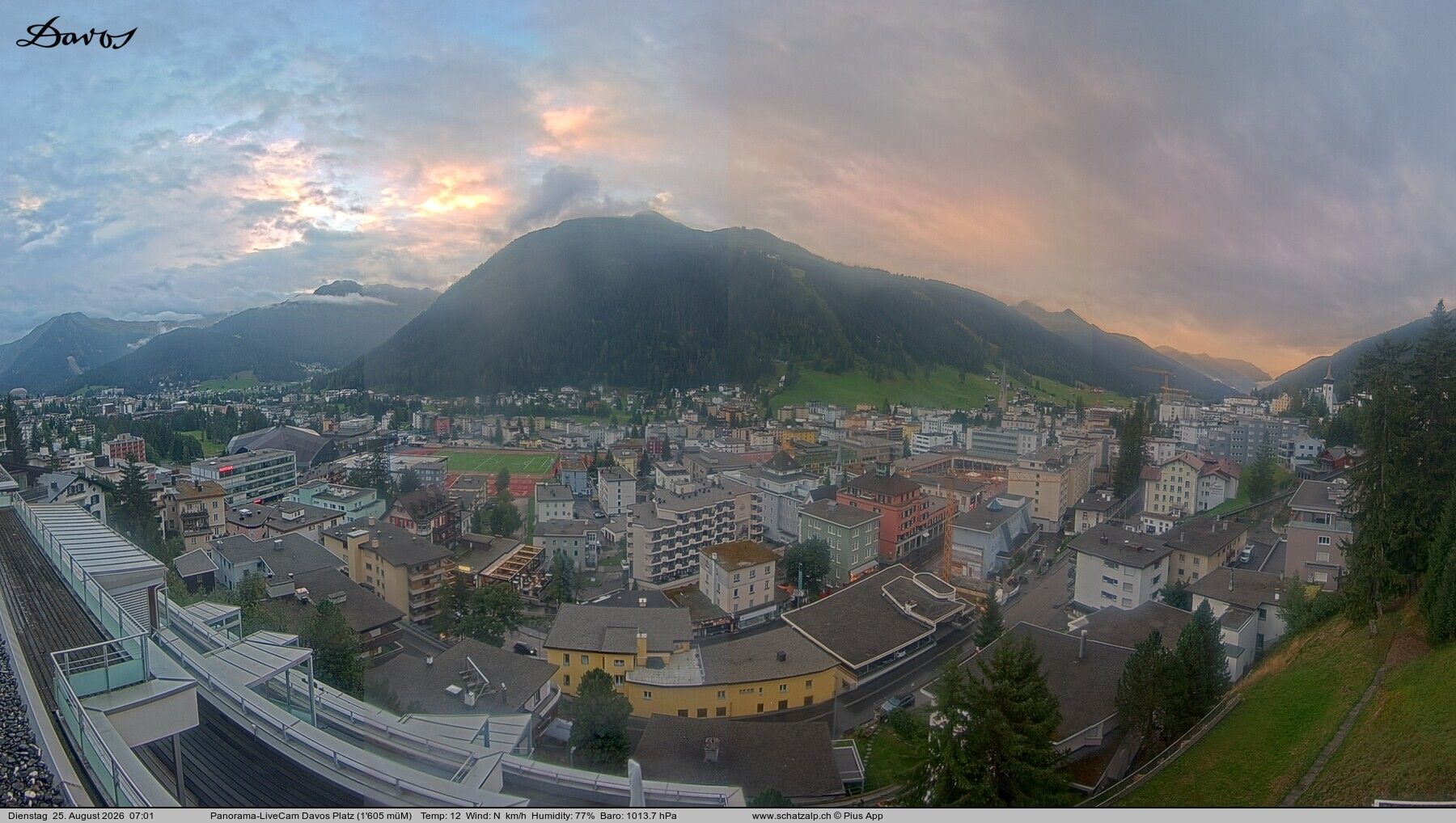 Davos: 180° Panorama mit Jakobshorn