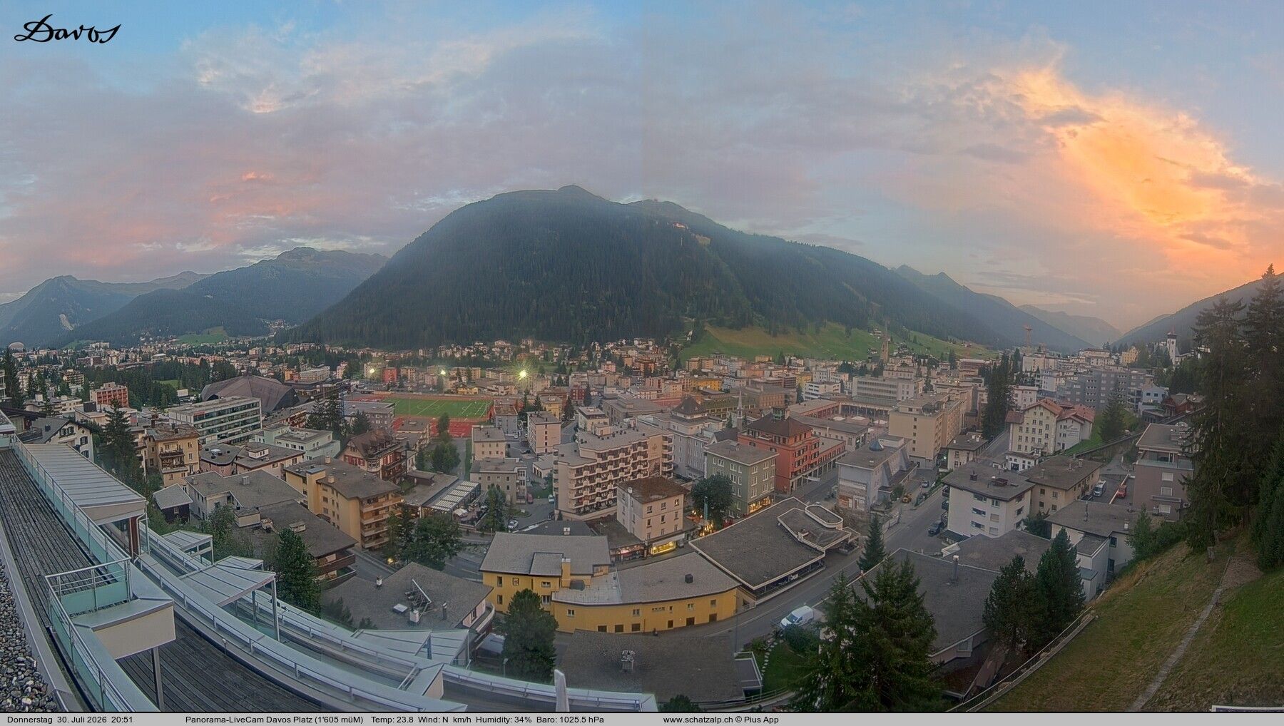 Davos: 180° Panorama mit Jakobshorn