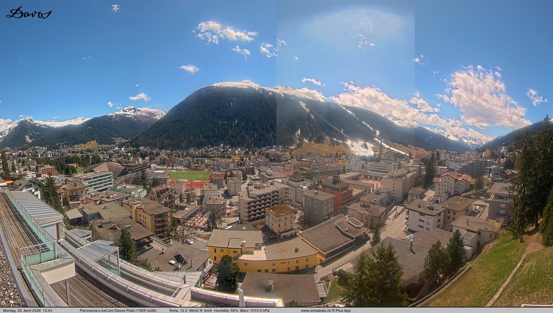 Davos: 180° Panorama mit Jakobshorn