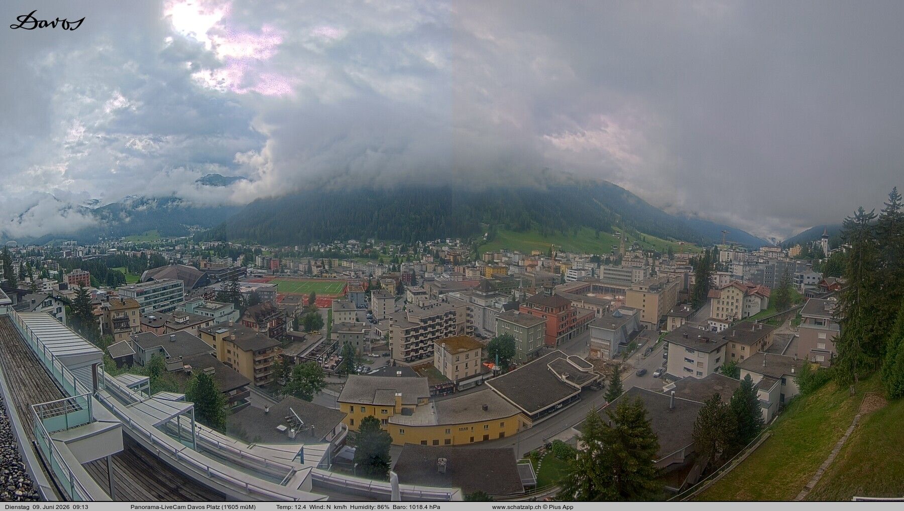 Davos: 180° Panorama mit Jakobshorn