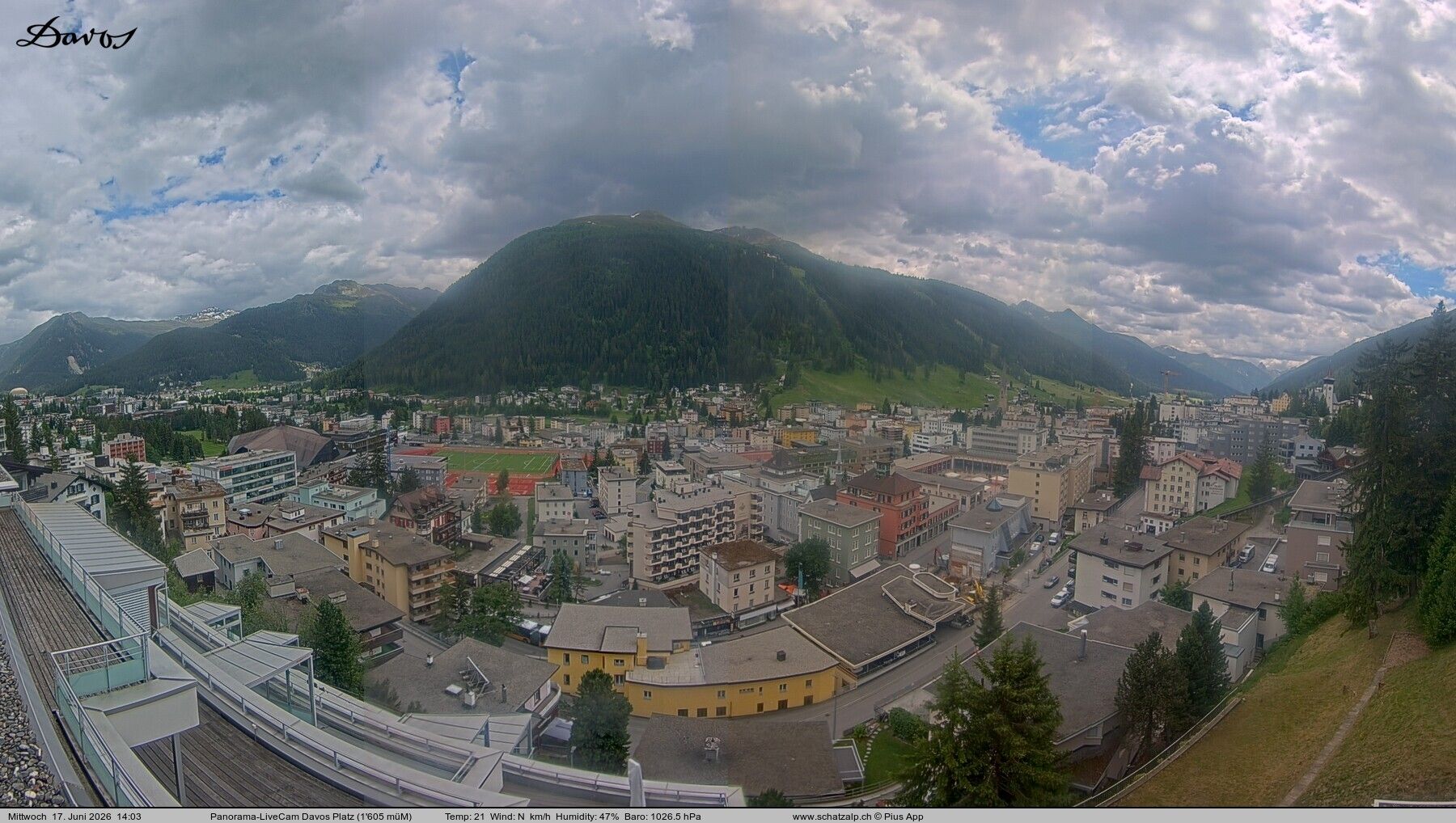 Davos: 180° Panorama mit Jakobshorn