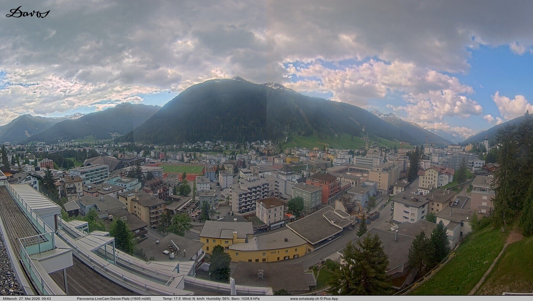 Davos: 180° Panorama mit Jakobshorn