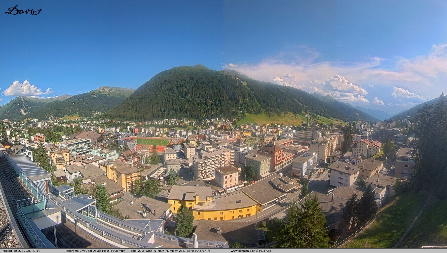 Davos: 180° Panorama mit Jakobshorn