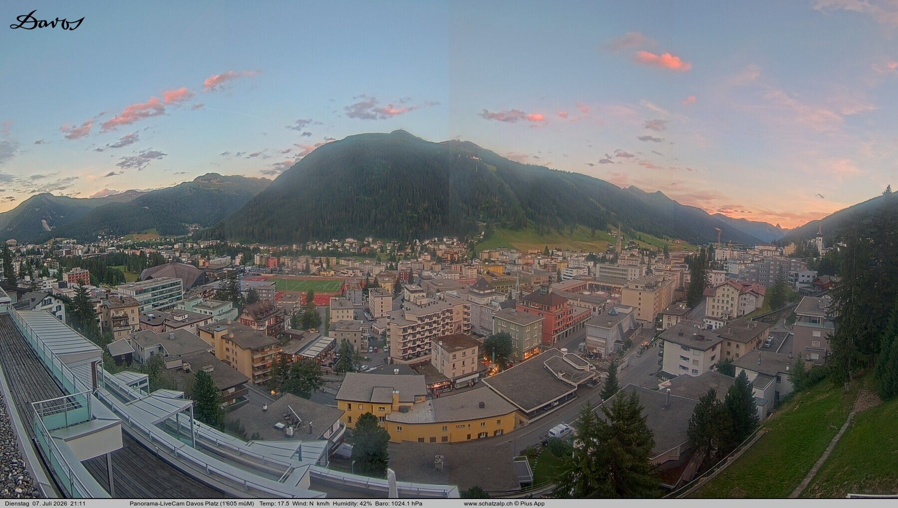 Davos: 180° Panorama mit Jakobshorn
