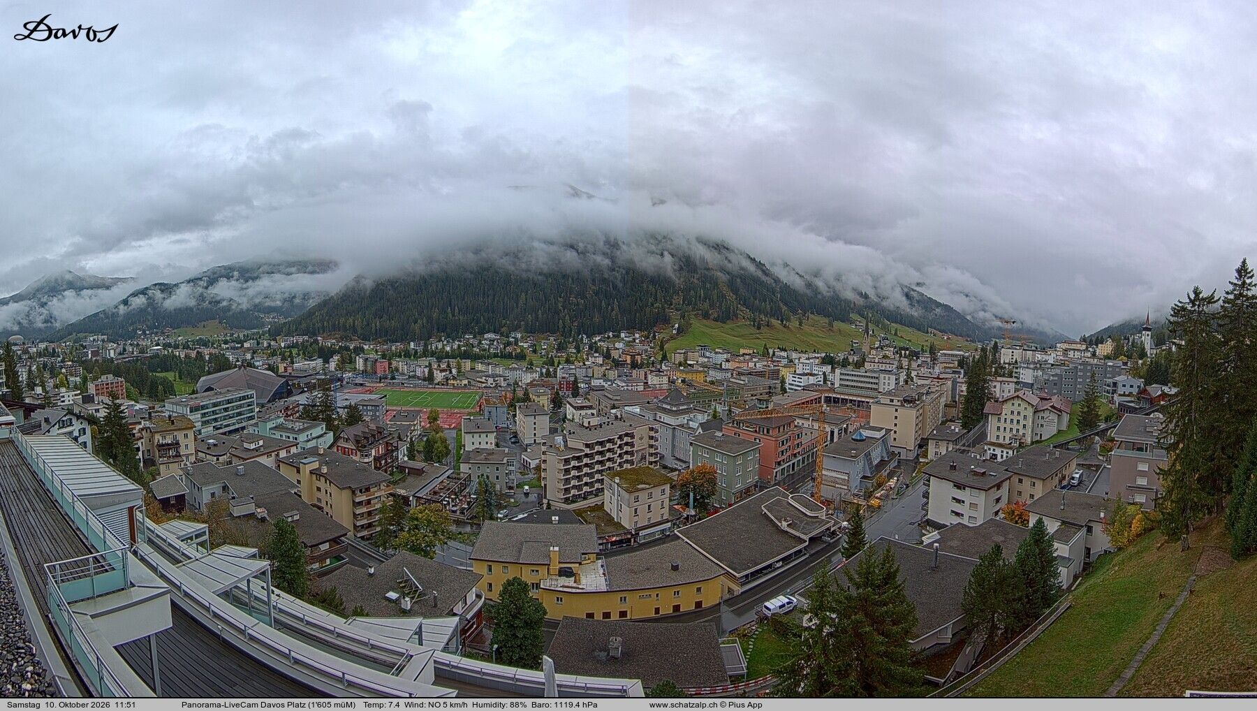 Davos: 180° Panorama mit Jakobshorn