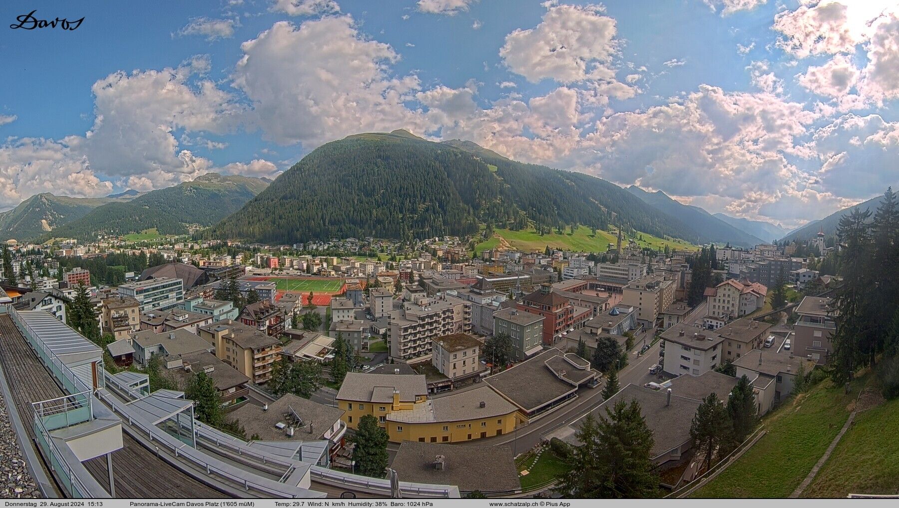 Davos: 180° Panorama mit Jakobshorn